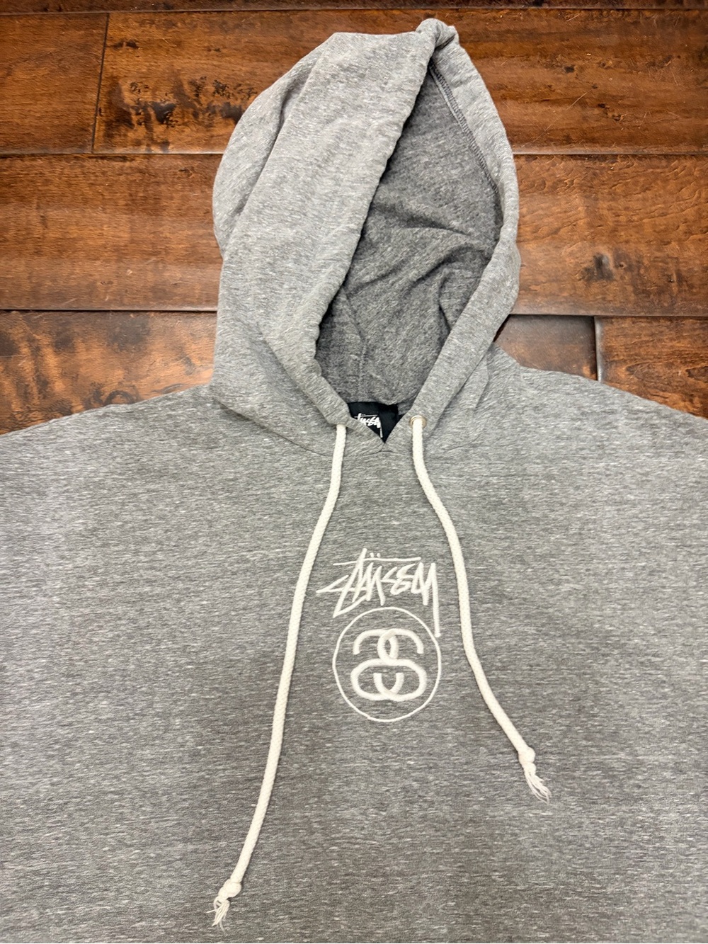 Women’s Stussy Gray Logo Hoodie Sweatshirt